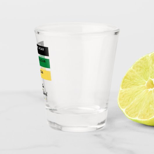 Wees niet bang dat de Jamaicaan hier is. Shot Glas (Rechts)