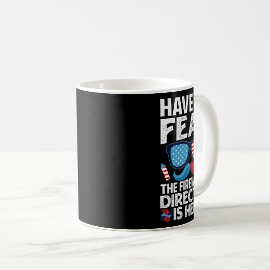 Wees niet bang dat de vuurwerkdirecteur hier is -  koffiemok (Voorkant rechts)