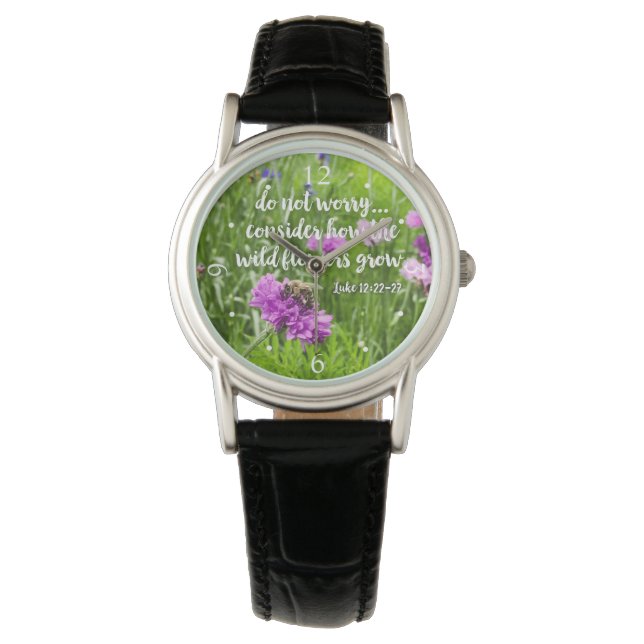 Wees niet bang dat wilde bloemen Christelijk zijn Horloge (Voorkant)