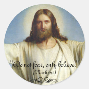 "Wees niet bang, geloof alleen" aangepaste Sticker