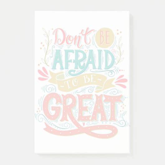 Wees niet bang om geweldig te zijn post-it® notes (Voorkant)