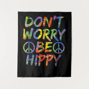 Wees niet bang om hippy Paint Splash Soul Hippie t Wandkleed