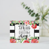 Wees niet bang om te dromen van grote rozen - Rood Briefkaart (Staand voorkant)