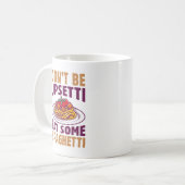 Wees niet bang om wat spaghetti op te eten koffiemok (Voorkant links)