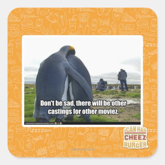 Wees niet bang vierkante sticker (Voorkant)