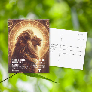 Wees niet bang voor Deuteronomium 31:8 Briefkaart