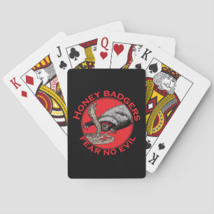 Wees niet bang voor het kwaadaardige honingdas lel pokerkaarten
