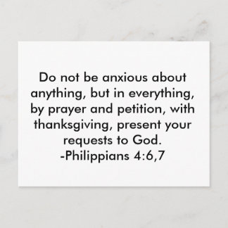 Wees niet bang voor iets, maar in alles... briefkaart