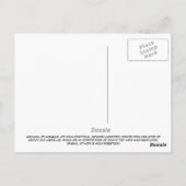 "Wees niet bang. We zijn aardige monsters!" Briefkaart (Achterkant)