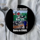 Wees niet bedrogen, Dairy is CRUEL Button (In situ)