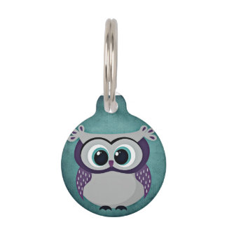 Wees niet blauw Owl Huisdierpenning