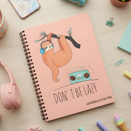 Wees niet lui - grappige Slote Notitieboek