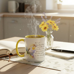 Wees niet ontmoedigd, aquarel vogel   mok