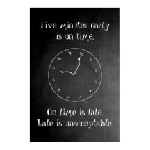 Wees niet te laat! Classroom Poster