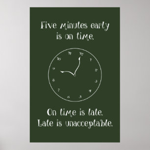 Wees niet te laat! Classroom Poster