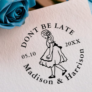 Wees niet te laat voor Alice in Wonderland. Zelfinktende Stempel
