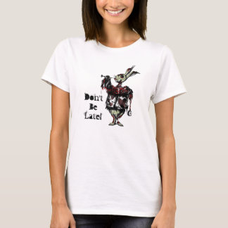 Wees niet te laat! Zombified White Rabbit T-shirt