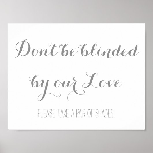 Wees niet verblind door onze liefde poster (Voorkant)