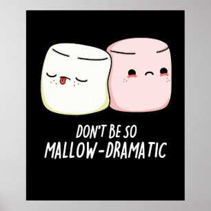 Wees niet zo mager dramatisch eten als donker BG Poster