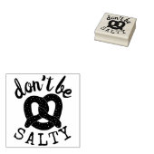 Wees niet zout grappig pretzel pun 	rubberstempel (Gestempeld)