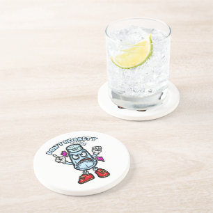 Wees niet zout zandsteen onderzetter