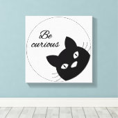 Wees nieuwsgierig canvas afdruk (Insitu (Houten vloer))