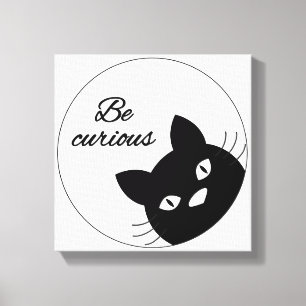 Wees nieuwsgierig canvas afdruk