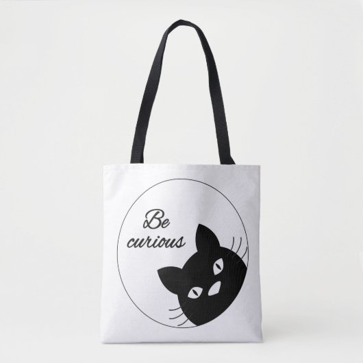 Wees nieuwsgierig tote bag (Voorkant)