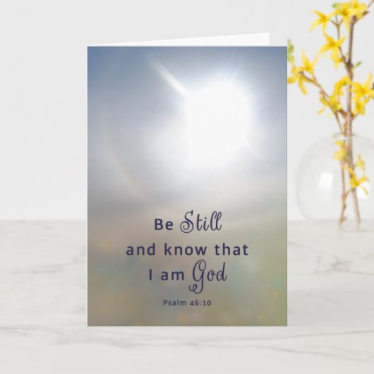 Wees nog steeds Christelijk Wenskaart voor aanmoed Kaart (Gele Bloem)