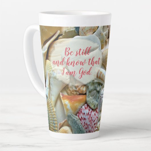Wees nog steeds Christelijke  scripts Latte Mok (Linkerhoek)