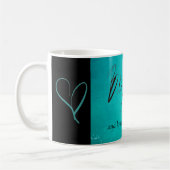 Wees nog steeds en weet dat ik God Blauwgroen Mok  (Links)