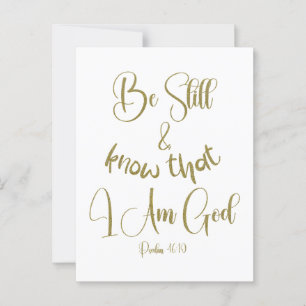 Wees nog steeds KJV Bijbelvers Briefkaart