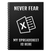 Wees nooit bang dat mijn spreadsheet grappig is notitieboek (Voorkant)