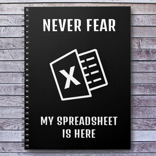 Wees nooit bang dat mijn spreadsheet grappig is notitieboek