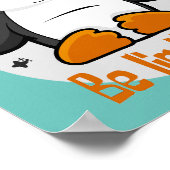 Wees onbeperkt Kawaii Funny Penguin Doing Yoga Pos Poster (Hoek)