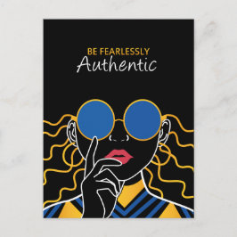 Wees onbevreesd authentiek briefkaart