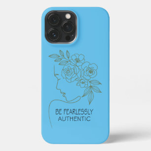 Wees onbevreesd Bloemen Hoofd Vrouwelijk iPhone 13 Pro Max Hoesje