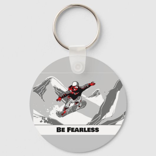 Wees onbevreesd - Snowboarder Sleutelhanger (Voorkant)