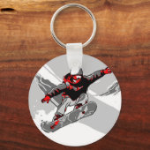 Wees onbevreesd - Snowboarder Sleutelhanger (Achterkant)