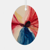 Wees ondeugend, red Santa a Trip Ornament (Voorkant Rechts)