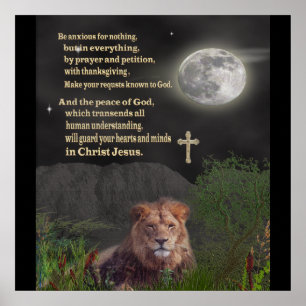 Wees ongerust over niets Christelijke poster