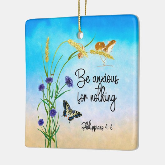 Wees ongerust over niets Filippijnen 4:6 Keramisch Ornament (Links)