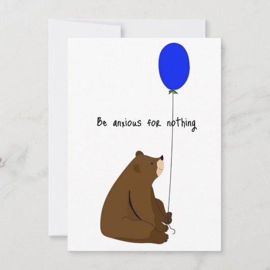 Wees ongerust over niets kaart (Voorkant)