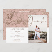 Wees ons gastfotopaar modern Roos Gold (Voorkant / Achterkant)