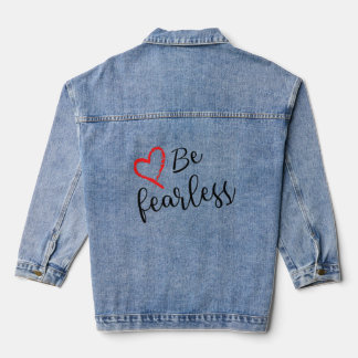 Wees onvergeeflijk Inspirerend blaadjes meisje Denim Jacket