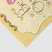 Wees onze gast roze rozen geel goud prinses tissuepapier (Detail)