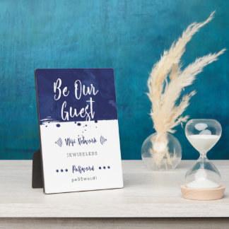 Wees onze gast - Wifi Network Plaque Fotoplaat