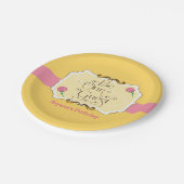 Wees onze gastgele en roze roze prinses Partij Papieren Bordje (Gekanteld)