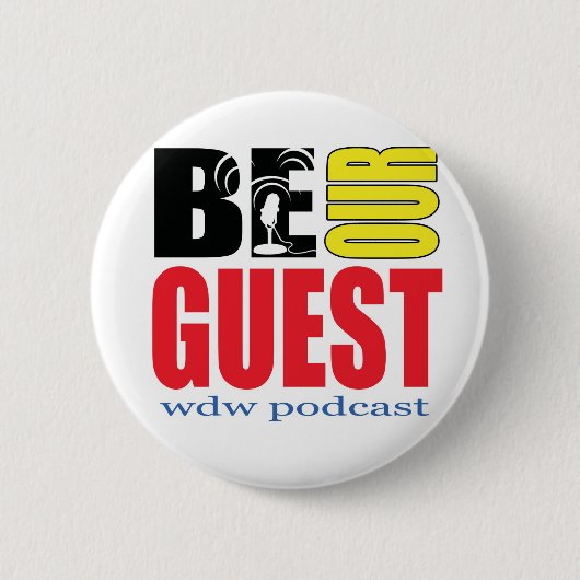 Wees onze gastpodcast Button! Ronde Button 5,7 Cm (Voorkant)