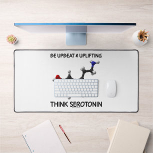 Wees optimistisch en moedig denk aan serotonine mo bureaumat